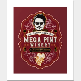 Mega Pint Winery Label Posters and Art